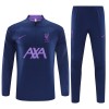 Liverpool Training Huppari 2023-24 Neljännes Zip Navy - Lasten